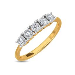 Kisna Diamond & Gold Jewellery Erina 14k (585) Diamond & Gold Ring For Women-picture-26