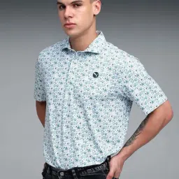 Puma Green Regular Fit Printed Sports Polo-picture-37