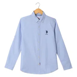 U.S. Polo Assn. Kids Blue Solid Shirt-image-30