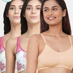 Inner Sense Multicolored Non Wired Non Padded Nursing Bra (Pack Of 3)-picture-30