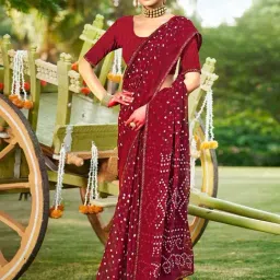 Saree Mall Maroon Embellished Sarees With Unstitched Blouse-image-41