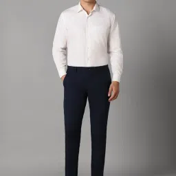 Louis Philippe Navy Slim Fit Trousers image 4