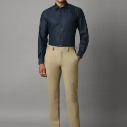 Louis Philippe Navy Regular Fit Checks Shirt image 4