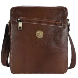 HiLEDER Brown Textured Medium Leather 8 inch Cross Body Bag-picture-35
