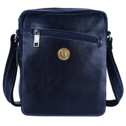 HiLEDER Blue Textured Medium Leather 8 inch Cross Body Bag-picture-29