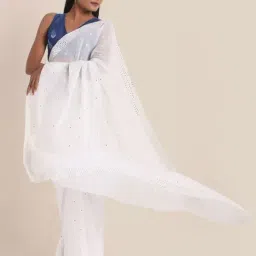 Suta White Embellished Saree Without Blouse-picture-25