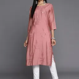 KSUT Pink Embellished Straight Kurta-picture-32