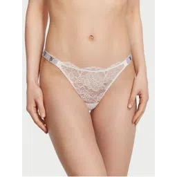 Victoria's Secret Very Sexy Shine Strap Lace Thong Panty - White-image-70