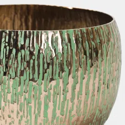 Fabindia Home Yukti Antique Brass Metal Hammered Decor Large Bowl image 5