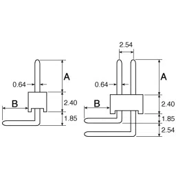 RS PRO 72 Way Pin Header 2 Row Right Angle, 2518660 image 2