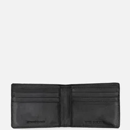 Peter England Men Textured Leather Two Fold Wallet image 4
