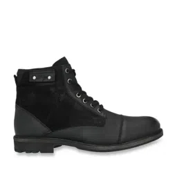 Delize Men's Black Biker Boots image 2