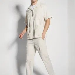 American Eagle Beige Cotton Regular Fit Shirt image 5