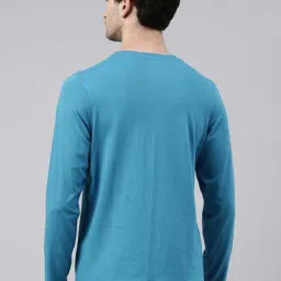 Bushirt Blue Cotton Crew T-Shirt image 2