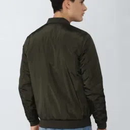 Peter England Casuals Green Regular Fit Bomber Jackets image 2