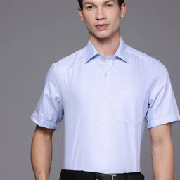 Louis Philippe Pure Cotton Self-Design Classic Fit Formal Shirt-image-67