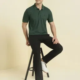 Allen Solly Green Regular Fit Printed Polo T-Shirt image 5