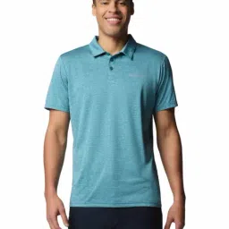 Columbia Mens Teal Omni-Wick Hike Polo Tshirt-image-16