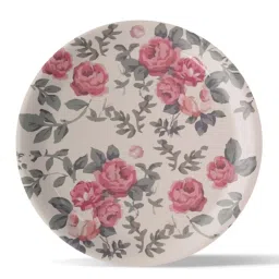 Nestroots English Rose Printed Multicolor Porcelain Wall Plate image 5