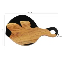 Wewood Black Epoxy Resin & Wood Handcrafted Cheese Board image 5