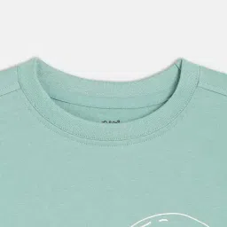 Miniklub Boys Green Regular Fit Printed T-Shirt image 3