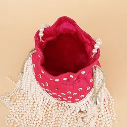 Olive Women Embellished Bucket Handheld Bag image 2