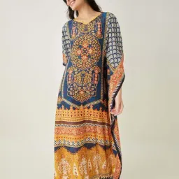 The Kaftan Company Blue Printed Kaftan image 5