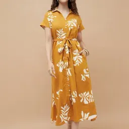Colour Me Yellow Regular Fit Printed Dress-picture-37