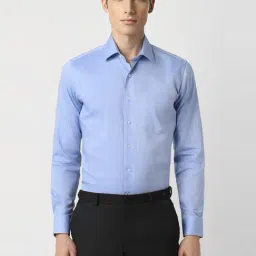 Van Heusen Blue Cotton Slim Fit Shirt-picture-26