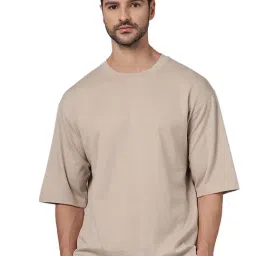 celio celio* Beige Regular Fit Crew T-Shirt-picture-30