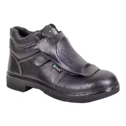 Zain Safety HRO Steel Toe Safety Shoes NBR High Ankle Black Buff Barton Genuine Leather Size UK7, SAFEX WELDER NR(HEAT)-image-82