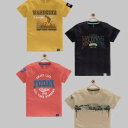 Codez Kids Multicolor Printed T-Shirt (Pack Of 4)-picture-0