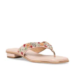 Rocia by Regal Women's Rose Gold Thong Sandals-picture-20