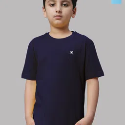 Friskers Boys Navy Blue 2 Pockets T-shirt-image-42
