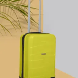 Teakwood Leathers DUNE Lime Green Textured Small Hard Sided Cabin Trolley-image-22