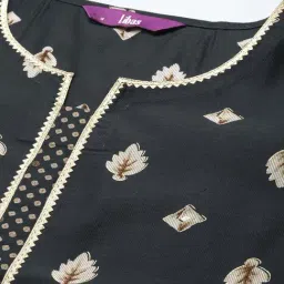 Libas Blue Printed Straight Kurta image 4