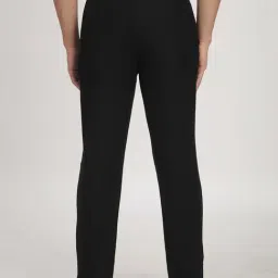 R&B Black Cotton Regular Fit Trackpants image 2