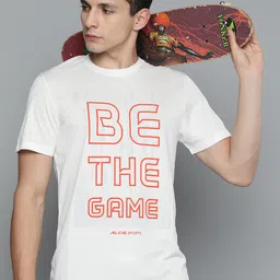 Alcis Men White Typography Printed Slim Fit T-shirt-picture-37