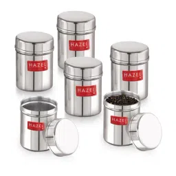 HAZEL Silver Stainless Steel Air Tight Storage Containers 150 ml - Set of 2 image 2