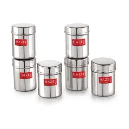 HAZEL Silver Stainless Steel Air Tight Storage Containers 150 ml - Set of 2 image 5