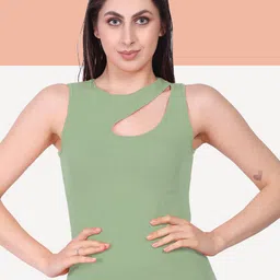 Moda Rapido Women Ribbed Cut Out Tank Top-picture-42