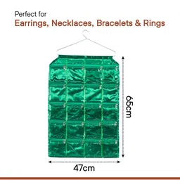 Kuber Industries Green Set of 1 Regular Jewellery Organiser Organisers image 3