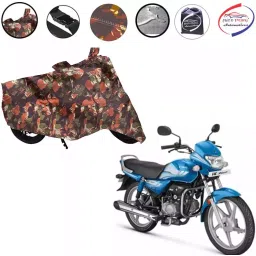 Auto Pearl Polyester Waterproof Two Wheeler Cover for Hero HF Deluxe,(Jungle Print)-picture-31