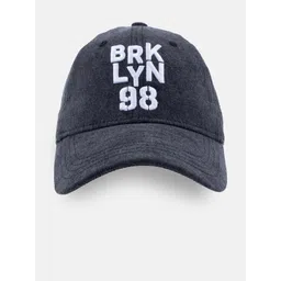 Status Quo Men Black & White Embroidered Cotton Baseball Cap-picture-17