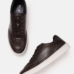 Louis Philippe Men Sneakers with Perforation Detail-picture-20