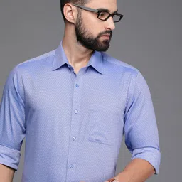 Raymond Pure Cotton Self Design Textured Slim Fit Formal Shirt-picture-27