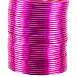 Vidhya Kangan Pink Brass Bangles-picture-17