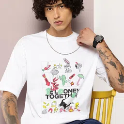 Kook N Keech Pure Cotton Looney Tunes Printed Oversized T-shirt-picture-20