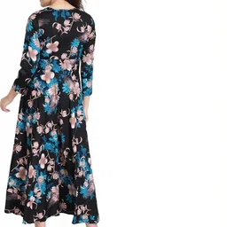 RC NEOEN Floral Print Crepe A-Line Midi Dress image 2