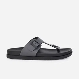 Styli Men Grey Open Toe Buckle Detail Comfort Sandals image 4
